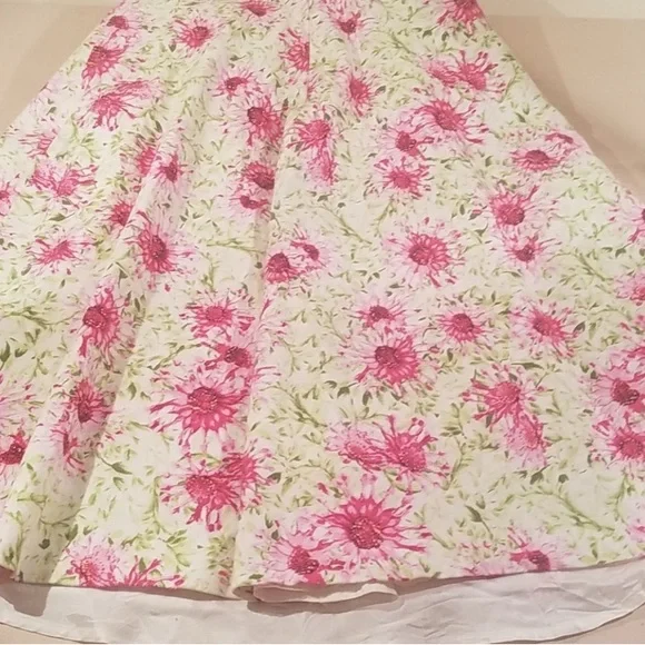 Carmen Marc Valvo Cream Sundress with Spaghetti Straps - Picture 8 of 9